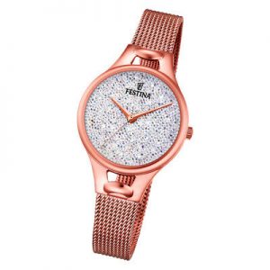 RELOJ FESTINA PULSERA DORADO ROSA PARA DAMA REF. F.20333-1